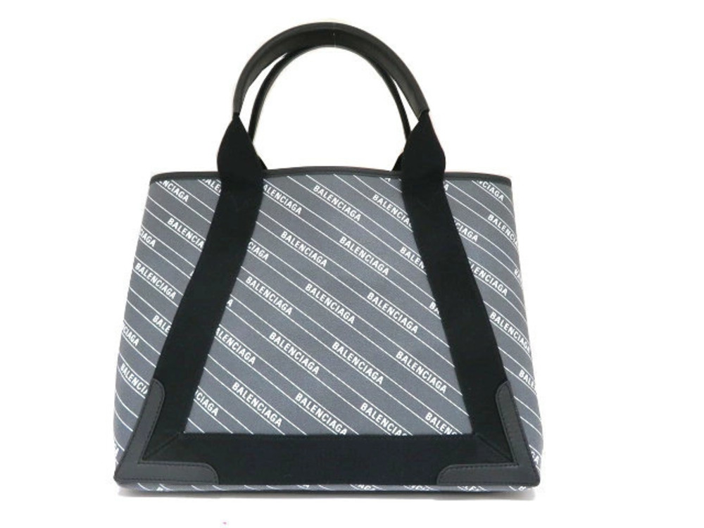 Balenciaga tote bag Navy Blue Cabas calfskin gray black